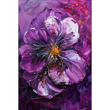 Purple Flower Oil Canvas